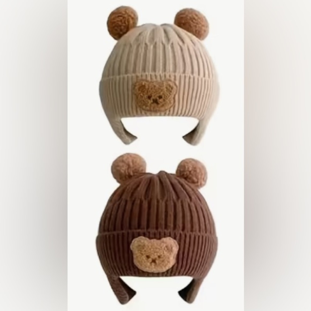 Adorable Bear Knit Hat for Babies